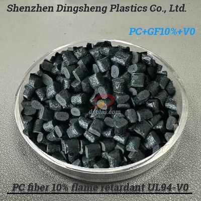 PC Particles Plus Fiber 10% Flame Retardant UL94-V0 Polycarbonate Black